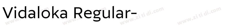 Vidaloka Regular字体转换